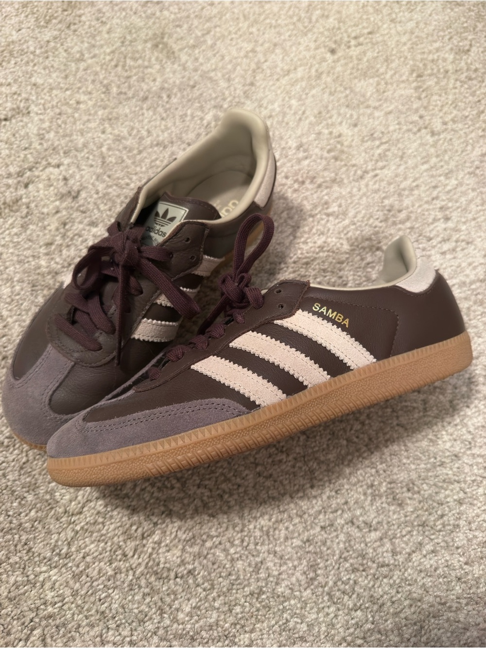 adidas Samba Shoes in Brown and Cream